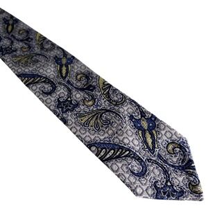 Robert Talbott Seven Fold Silk Tie Paisley Blue Lavender Jacquard Floral